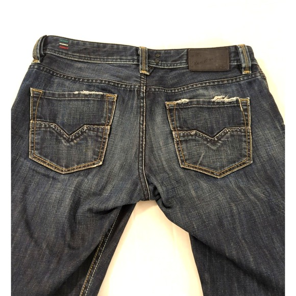 Vtg '07 Diesel Jeans Men 33x32 LARKEE Italy Whiskers Button Fly Hipster Cool Guy - Picture 5 of 9